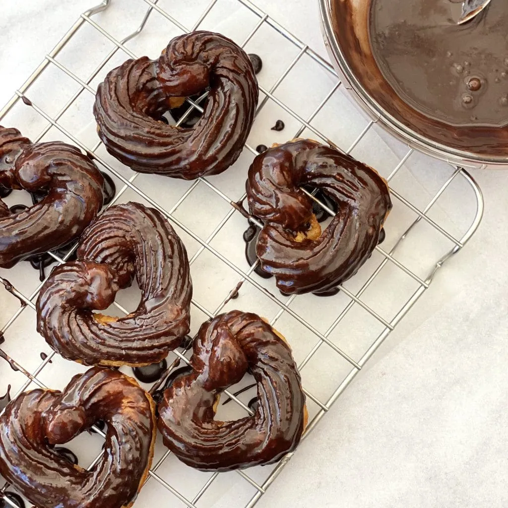 Mocha Coffee French Crullers, step 15